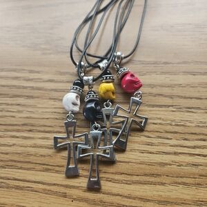 Skull and Cross Pendant Necklace 1pcs.